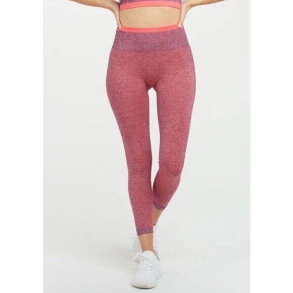 SPANX 50285R Women Sz Small Seamless Sculpt Legging Spacedye Coral Punch - Picture 8 of 9